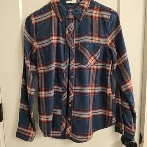 Maurices Colorful Plaid Button-Up Shirt
